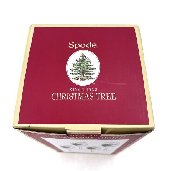 Spode Christmas Tree 8 oz. Champagne Flutes Glasses  Set of 4 - Picture 5 of 9